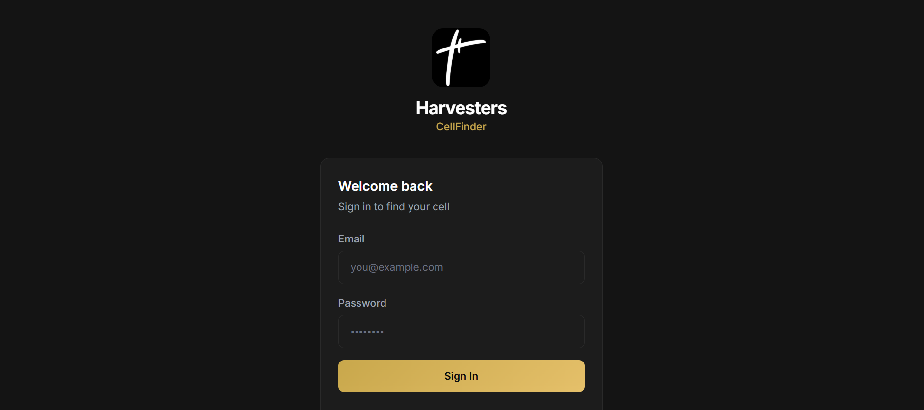 Screenshot of Harvesters Cell Finder